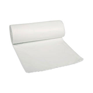 Boardwalk® Linear Low Density Can Liners, 30 gal, 0.5 mil, 30" x 36", White, 10 Bags/Roll, 20 Rolls/Carton (BWK511)
