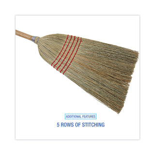 Boardwalk® Parlor Broom, Corn Fiber Bristles, 55" Overall Length, Natural, 12/Carton (BWK926CCT)