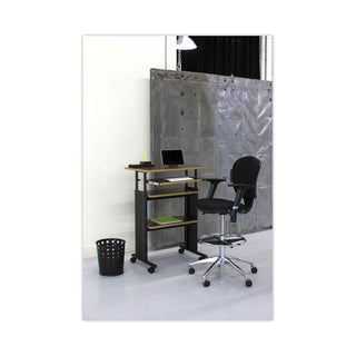 Safco® Metro Collection Extended-Height Chair, Supports up to 250 lbs., Black Seat/Black Back, Chrome Base (SAF3442BL)