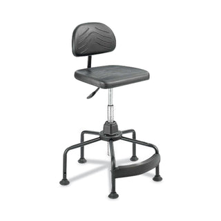 Safco® Task Master Economy Industrial Chair, 35" Seat Height, Supports up to 250 lbs., Black Seat/Black Back, Black Base (SAF5117) (SAF5117)