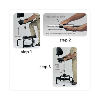 Safco® Task Master Economy Industrial Chair, 35" Seat Height, Supports up to 250 lbs., Black Seat/Black Back, Black Base (SAF5117) (SAF5117)