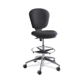 Safco® Metro Collection Extended-Height Chair, Supports up to 250 lbs., Black Seat/Black Back, Chrome Base (SAF3442BL)