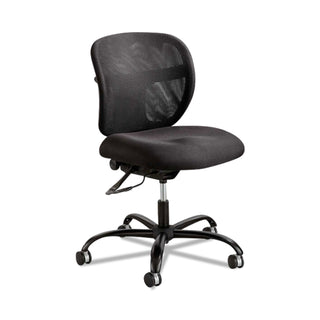 Safco® Vue Intensive-Use Mesh Task Chair, Supports up to 500 lbs., Black Seat/Black Back, Black Base (SAF3397BV)