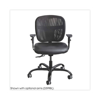 Safco® Vue Intensive-Use Mesh Task Chair, Supports up to 500 lbs., Black Seat/Black Back, Black Base (SAF3397BV)