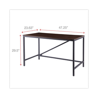 Alera® Industrial Series Table Desk, 47.25w x 23.63d x 29.5h, Modern Walnut (ALELTD4824WA)