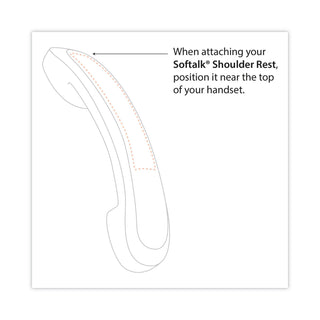 Softalk® Standard Telephone Shoulder Rest, 2-5/8W x 7-1/2D x 2-1/4L, Ivory (SOF105)