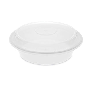 Pactiv Evergreen VERSAtainers, 24 oz, 7 x 7 x 2.38, White/Clear, 150/Carton (PCTNC723)