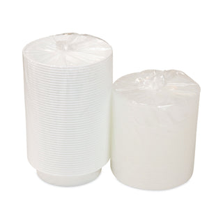 Pactiv Evergreen VERSAtainers, 24 oz, 7 x 7 x 2.38, White/Clear, 150/Carton (PCTNC723)