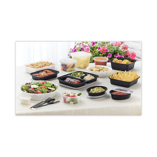 Pactiv Evergreen VERSAtainers, 24 oz, 7 x 7 x 2.38, White/Clear, 150/Carton (PCTNC723)