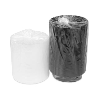 Pactiv Evergreen VERSAtainers, 1-Comp, Black/Clear, 24oz, 7"dia, 150/Carton (PACNC723B)