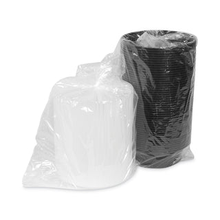 Pactiv Evergreen VERSAtainers, Black/Clear, 32 oz, 7"Dia x 2"H, 150/Carton (PACNC729B)