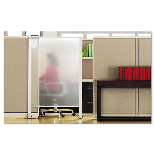 Quartet® Premium Workstation Privacy Screen, 38w x 64d, Translucent Clear/Silver (QRTWPS2000)