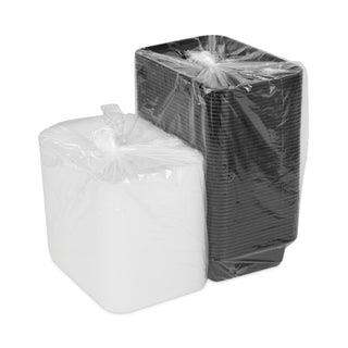 Pactiv Evergreen VERSAtainers, Black/Clear, 38oz, 6w x 8 1/2d x 2h, 150/Carton (PACNC888B)