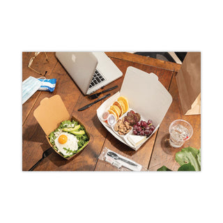 Pactiv Evergreen EarthChoice OneBox Paper Box, 55 oz, 9 x 4.85 x 2, White, 100/Carton (PCTNOB02W)
