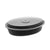 Pactiv Evergreen VERSAtainer Containers, Oval, 9.1 x 6.7 x 1.9, Black/Clear, 150/Carton (PCTOC32B)
