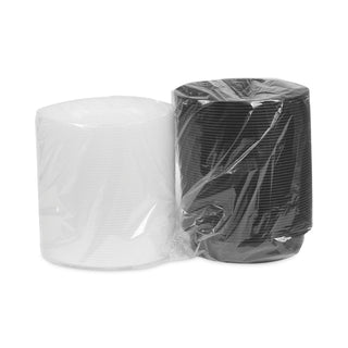 Pactiv Evergreen VERSAtainer Containers, Oval, 9.1 x 6.7 x 1.9, Black/Clear, 150/Carton (PCTOC32B)