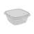 Pactiv Evergreen EarthChoice Recycled PET Square Base Salad Containers, 5 x 5 x 1.75, 16 oz, Clear, 504/Carton (PCTSAC0516)
