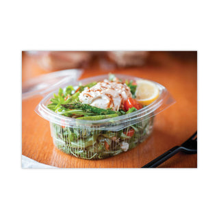 Pactiv Evergreen EarthChoice PET Hinged Lid Deli Containers, 8.88 x 7.25 x 2.94, 48 oz, 1-Compartment, Clear, 190/Carton (PCTYCA910480000)