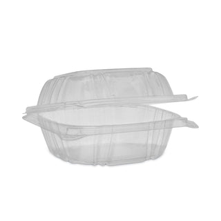 Pactiv Evergreen Sensation SmartLock Clear Hinged Lid Containers, 5.24 x 5.25 x 2.57, Clear, 375/Carton (PCTYCI820500000)