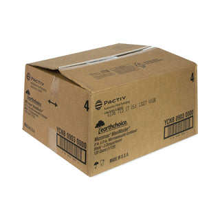 Pactiv Evergreen EarthChoice SmartLock Microwavable Hinged Lid Containers, 3 Compartment, 9.33 x 8.88 x 3.1, Black, 120/Carton (PCTYCNB09030000)