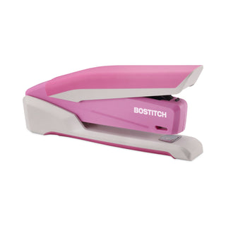 Bostitch® InCourage Spring-Powered Desktop Stapler, 20-Sheet Capacity, Pink/White (ACI1188)