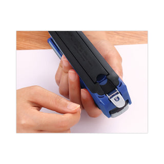 Bostitch® InPower Spring-Powered Premium Desktop Stapler, 28-Sheet Capacity, Blue/Silver (ACI1118)
