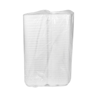Pactiv Evergreen SmartLock Foam Hinged Containers, Small, 7.5 x 8 x 2.63, 3-Compartment, White, 150/Carton (PCTYHLW07030000)