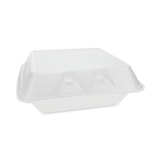 Pactiv Evergreen SmartLock Vented Foam Hinged Lid Containers, , 9 x 9.25 x 3.25, 3-Compartment, White, 150/Carton (PCTYHLWV9030000)