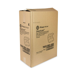 Pactiv Evergreen SmartLock Vented Foam Hinged Lid Containers, , 9 x 9.25 x 3.25, 3-Compartment, White, 150/Carton (PCTYHLWV9030000)