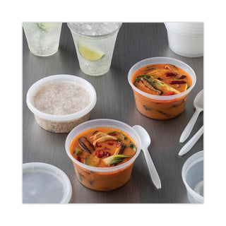Pactiv Evergreen DELItainer Microwavable Combo, Clear, 8 oz, 1.13 x 2.8 x 1.33, 240/Carton (PACYL2508)