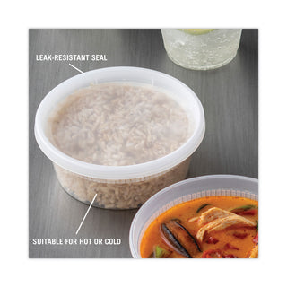 Pactiv Evergreen DELItainer Microwavable Combo, Clear, 8 oz, 1.13 x 2.8 x 1.33, 240/Carton (PACYL2508)