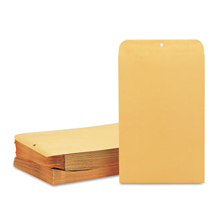 Quality Park™ Clasp Envelope, #98, Cheese Blade Flap, Clasp/Gummed Closure, 10 x 15, Brown Kraft, 100/Box (QUA37898)
