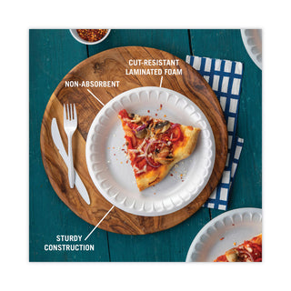 Pactiv Evergreen Unlaminated Foam Dinnerware, Plate, 7" Diameter, White, 900/Carton (PCTYTH100070000)