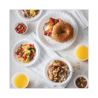 Pactiv Evergreen Laminated Foam Dinnerware, Plate, 8.88" Diameter, White, 500/Carton (PCTYTK100090000)
