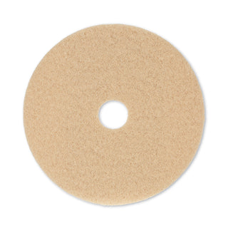 Boardwalk® Burnishing Floor Pads, 20" Diameter, Tan, 5/Carton (PMP4020ULT)