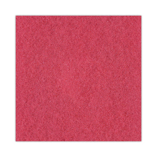 Boardwalk® Buffing Floor Pads, 20" Diameter, Red, 5/Carton (PAD4020RED)