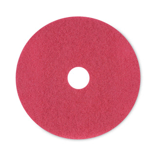 Boardwalk® Buffing Floor Pads, 20" Diameter, Red, 5/Carton (PAD4020RED)