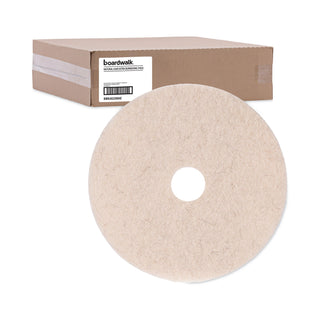 Boardwalk® Natural Hog Hair Burnishing Floor Pads, 20" Diameter, 5/Carton (PAD4020NHE)