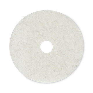 Boardwalk® Natural Burnishing Floor Pads, 20" Diameter, White, 5/Carton (PAD4020NAT)