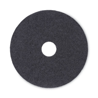 Boardwalk® Stripping Floor Pads, 17" Diameter, Black, 5/Carton (PAD4017BLA)