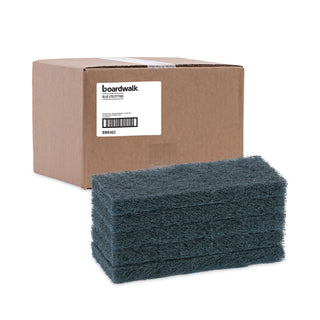 Boardwalk® Medium-Duty Scour Pad, 10 x 4.63, Blue, 20/Carton (PAD402)