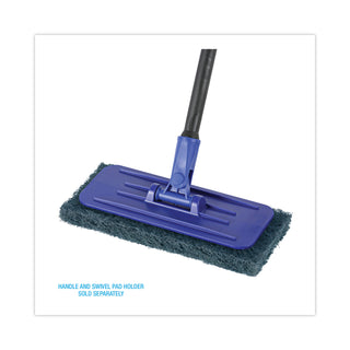 Boardwalk® Medium-Duty Scour Pad, 10 x 4.63, Blue, 20/Carton (PAD402)