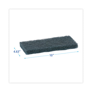 Boardwalk® Medium-Duty Scour Pad, 10 x 4.63, Blue, 20/Carton (PAD402)