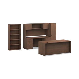 HON® Mod Credenza Shell, 72w x 24d x 29h, Sepia Walnut (HONLCS7224LE1)