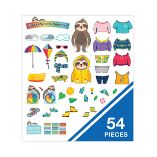 Carson-Dellosa Education Curriculum Bulletin Board Set, Dress Me for the Weather, 54 Pieces (CDP110487)