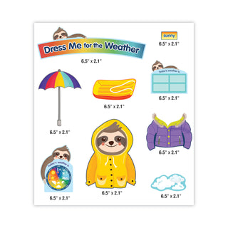 Carson-Dellosa Education Curriculum Bulletin Board Set, Dress Me for the Weather, 54 Pieces (CDP110487)