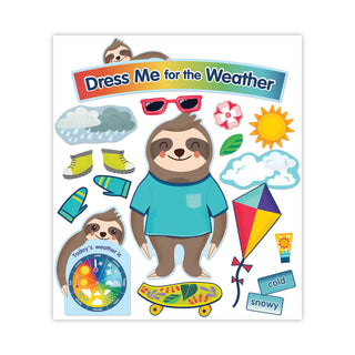 Carson-Dellosa Education Curriculum Bulletin Board Set, Dress Me for the Weather, 54 Pieces (CDP110487)