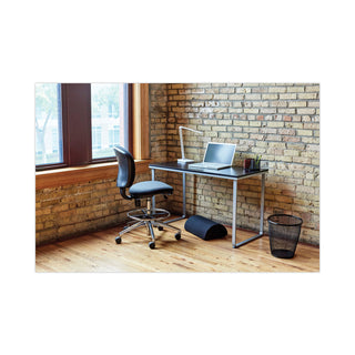 Safco® Steel Workstation, 47.25w x 24d x 28.75h, Black/Silver (SAF1943BLSL)