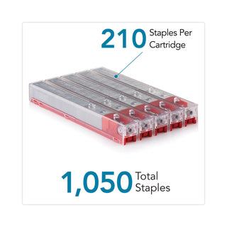 Rapid® Staple Cartridge, 0.47" Leg, 0.5" Crown, Steel, 210/Cartridge, 5 Cartridges/Pack, 1,050/Pack (ESS02904)