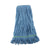 Boardwalk® Super Loop Wet Mop Head, Cotton/Synthetic Fiber, 1" Headband, Medium Size, Blue, 12/Carton (BWK502BLNBCT)